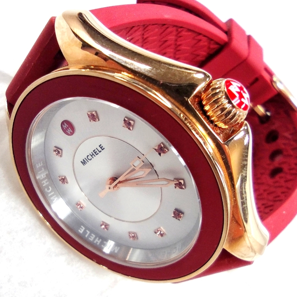 Michele silicone band watch